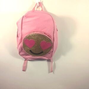Pink color with smiley face Book bag New with tag